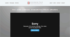 Desktop Screenshot of humanitasprize.org